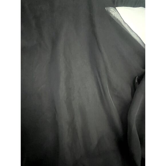 Black Cocktail Midi Dress Chiffon LBD Witchy Romantic Formal Datenight Flare M - Picture 6 of 9